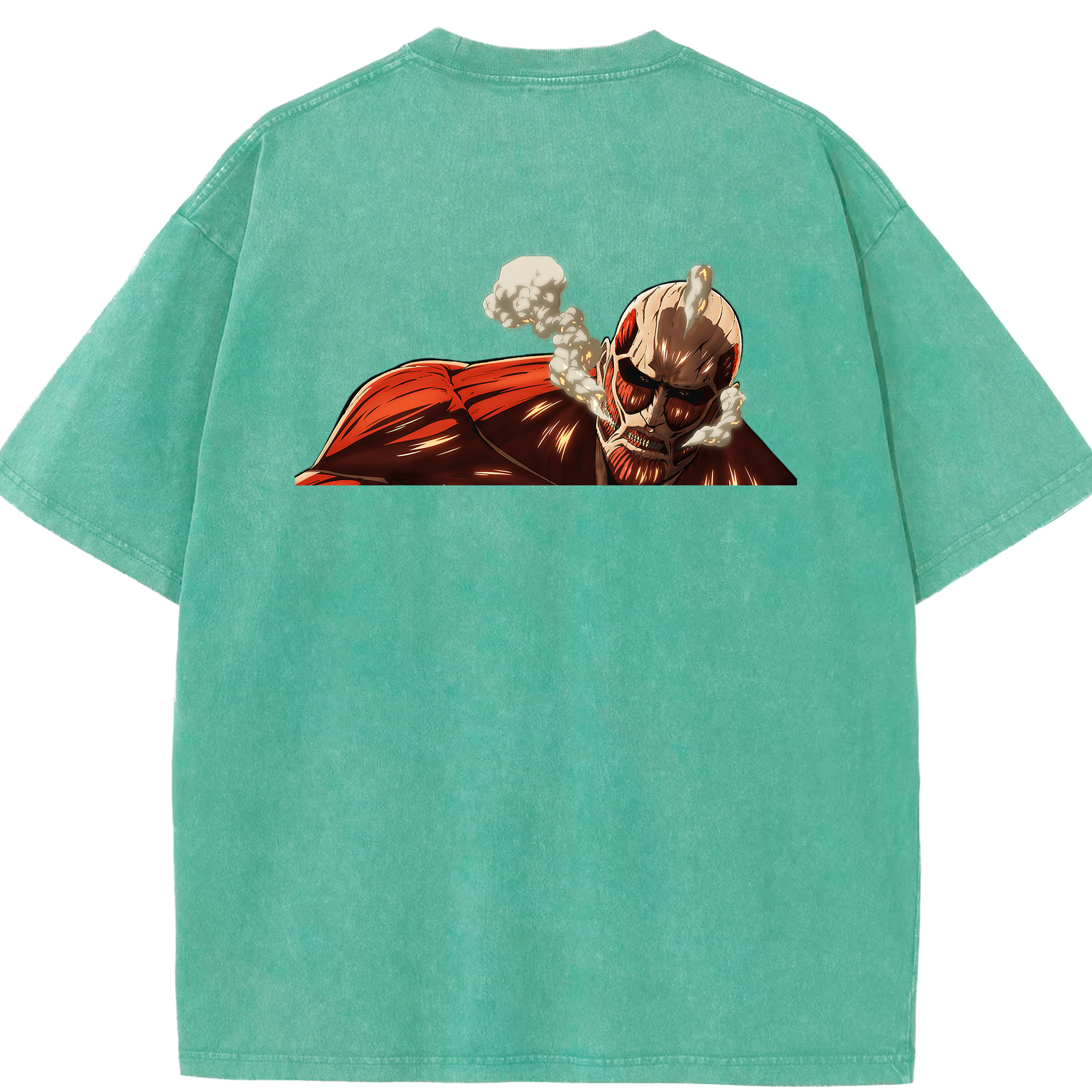 （画像用） 進撃の巨人 Attack on Titan 綿100% ヴィンテージ風 半袖Tシャツ（背面プリント）